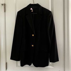 346 BROOKS BROTHERS | 100% Wool Women’s Black Blazer Suit | size 12